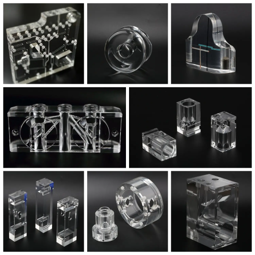 Clear plastic molding transparent parts cnc transparent